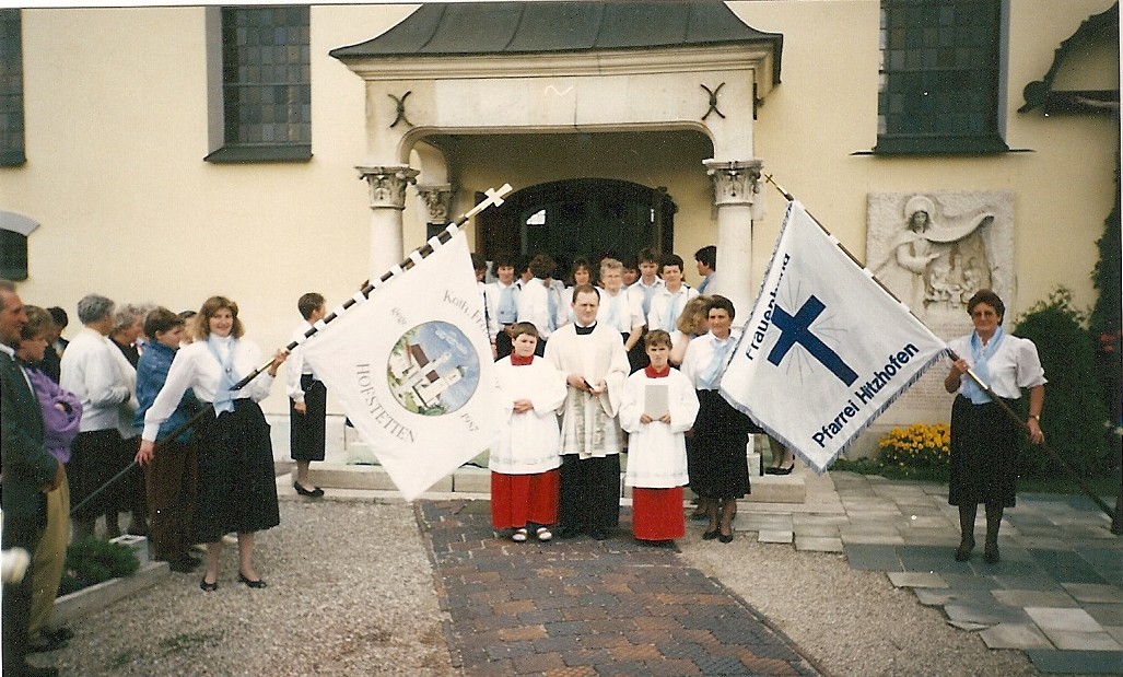 Segnung des Banners am 10. Juni 1990